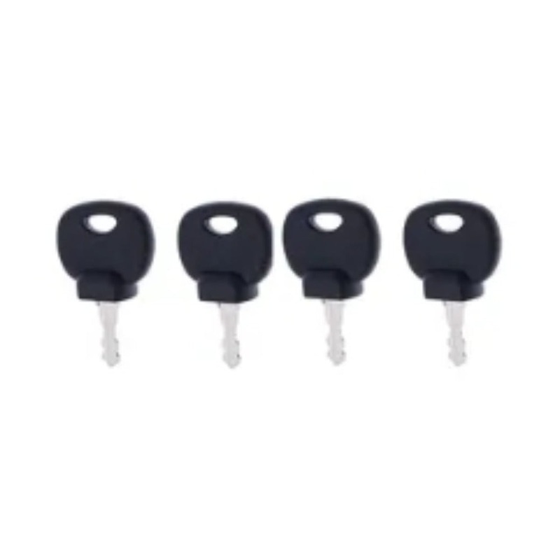 4Pcs Ignition Keys 14707 8035807 for Bobcat Forklift Bomag Compactor Caterpillar Excavator 213 214