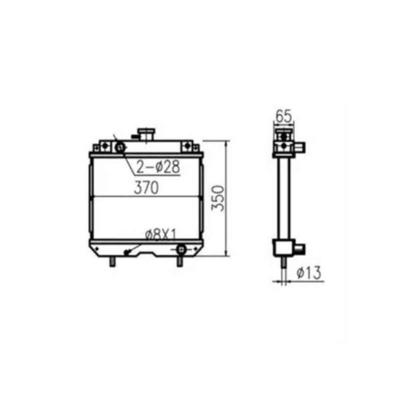 For Kubota TCM Water Tank Radiator Core ASS’Y