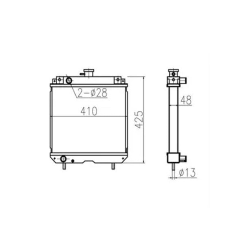 For Kubota B2400 Water Tank Radiator Core ASS’Y