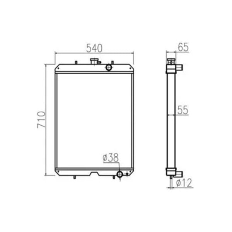 For Kubota Excavator KX185 Water Tank Radiator Core ASS’Y