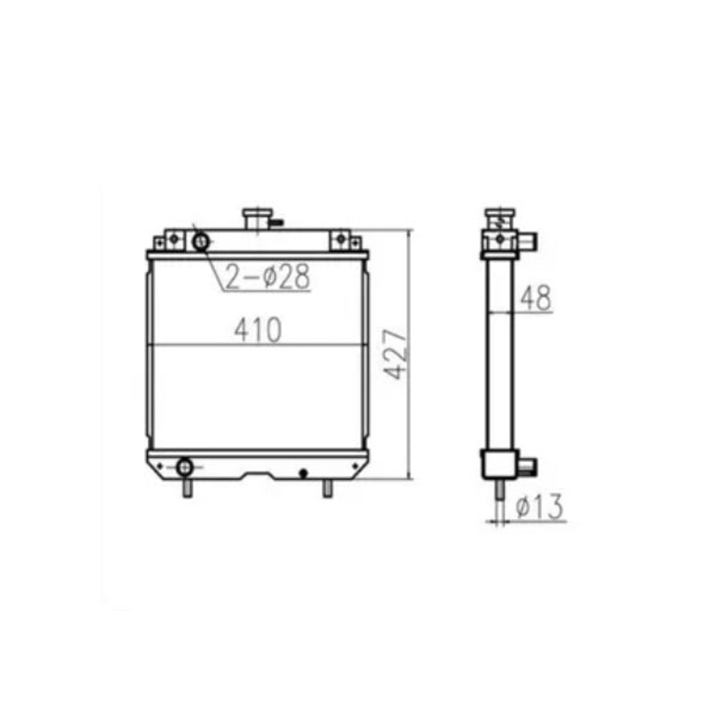 For Kubota R1-211 Water Tank Radiator ASS’Y