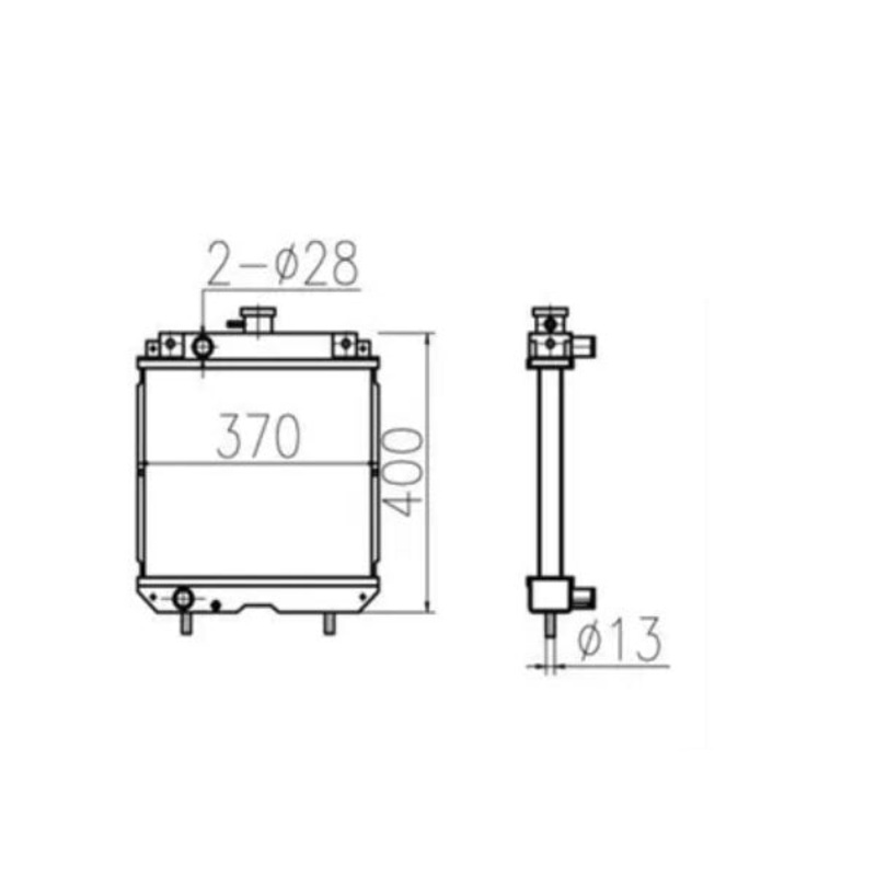 For Kubota GB13 GB14 GB15 Water Tank Radiator Core ASS’Y