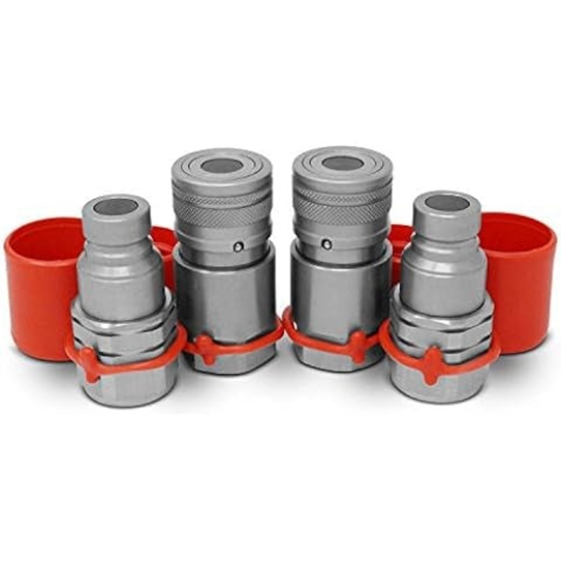 5/8 SAE Flat Face Hydraulic Quick Connect Coupler Set for Bobcat Skid Steer Loader 463 553 773 753 763 853 7753