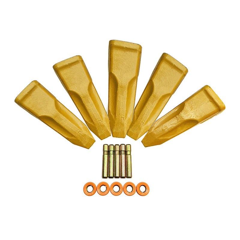 5 Pieces Teeth with Pin & Keeper 1U3252 9J2258 8E6259 8E6258 for Caterpillar CAT Digging & Trenching Buckets