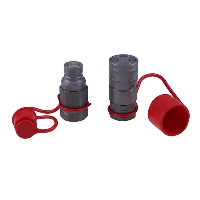 For Skid Steer Loader 1/2 NPT Thread 1/2 Hydraulic Flat Face Quick Connect Coupler Set
