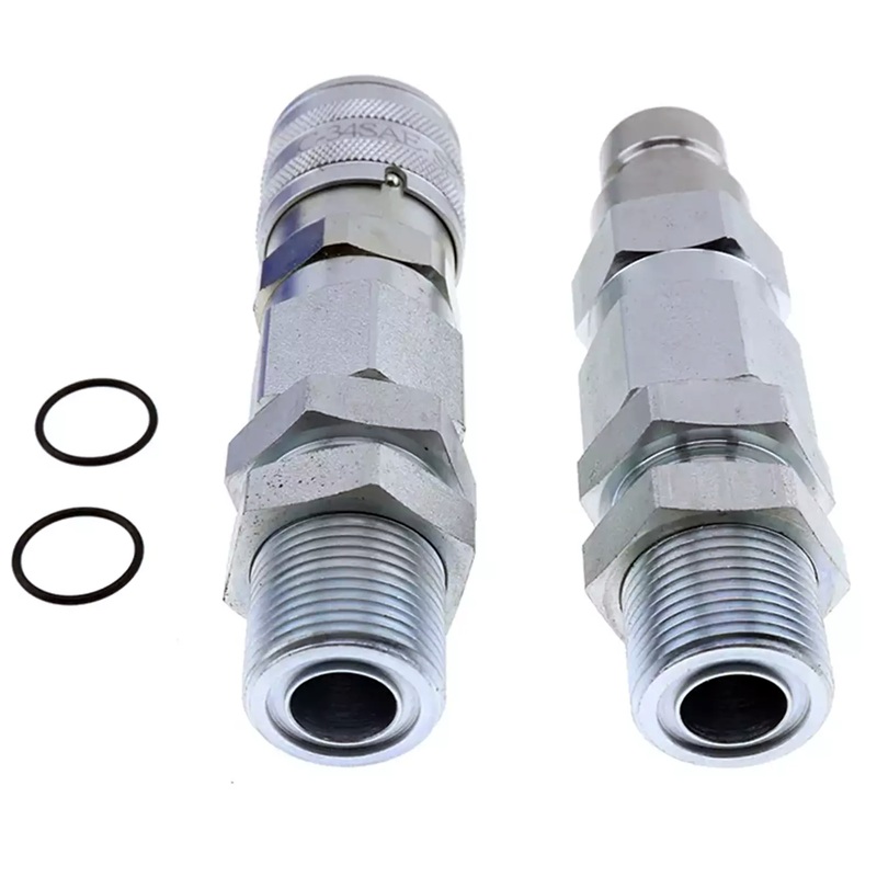 Hydraulic Quick-Connect Coupler Kit AT312877 KV13884 for John Deere 332 326D 280 332D 325 333D 270 328 328D 260