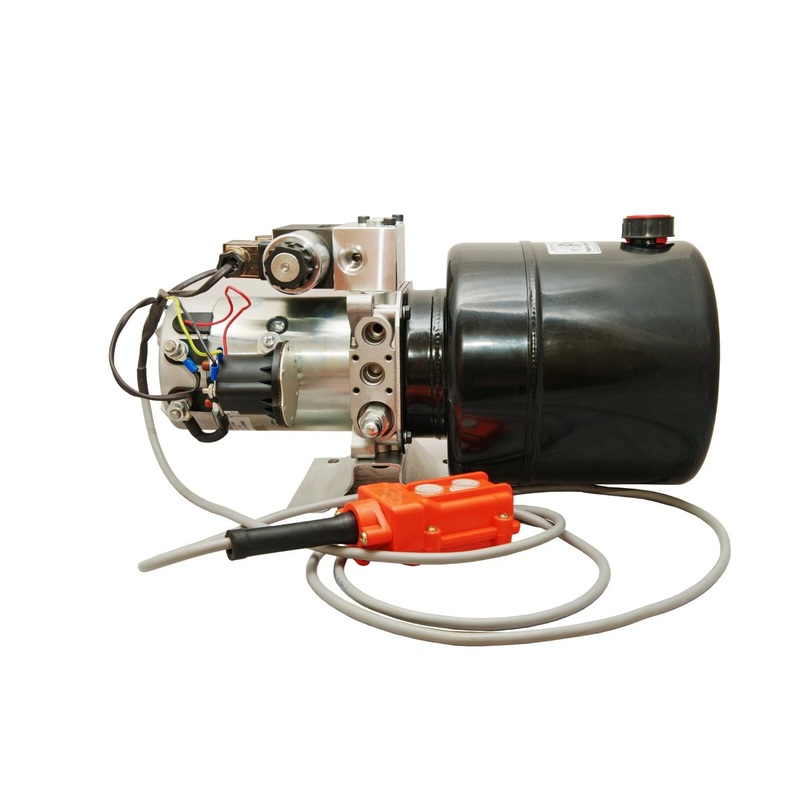 12V DC Double Acting Hydraulic Pump Power Unit 8 Quart With Remote Control HPU-SR-12VDC-DA-08 for Dump Trailer Scissor Lift Table
