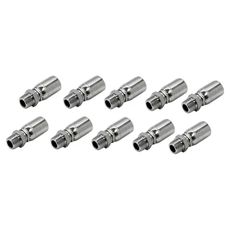 10 Pcs Hydraulic Hose Fitting With 3/8 NPT Male Swivel 06U-J06 for Parker 100R1 100R2 100R17