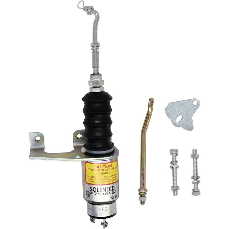 12V Shutdown Solenoid 75366GT for Deutz Engine F4L913 Genie Boom Lift S-80 S-85 S-100 S-105 S-120 S-125 Z-80-60