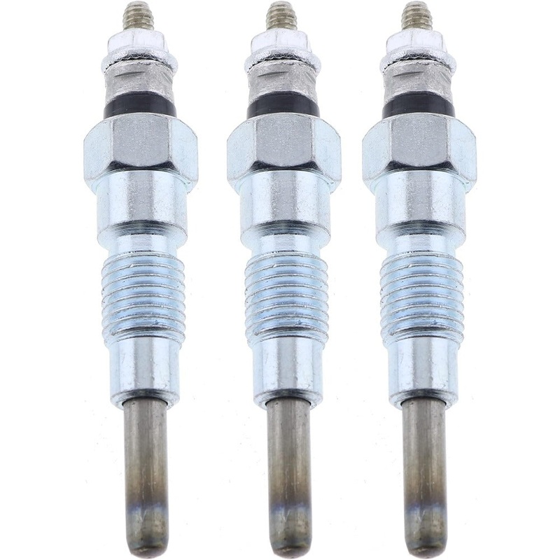 3 Pcs Glow Plug 6101-8321-00 for Hinomoto Tractor E1804 E2002 E2004 E2302 E2304