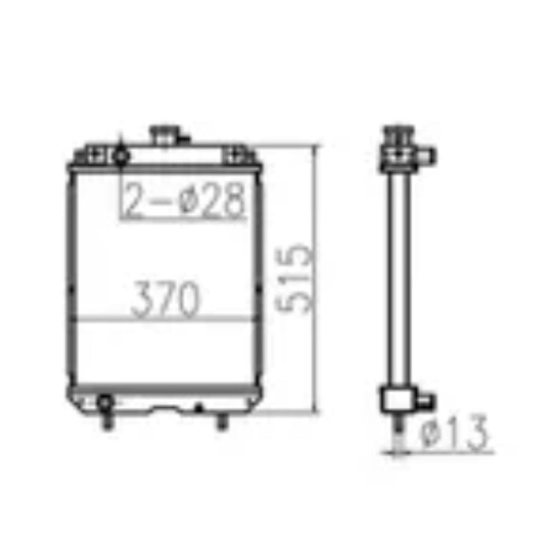 For New Holland Excavator E18SR Water Tank Radiator Core ASS’Y PU05P00015F1