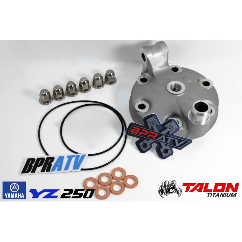 Yamaha YZ250 YZ 250 Stock Bore Replacement Cylinder Head Kit Titanium Acorn Nuts