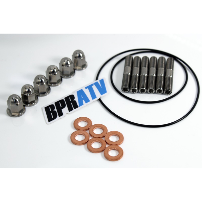 YZ250 Cylinder Head Repair Install Upgrade Titanium Head Stud Kit Cap Nuts Oring