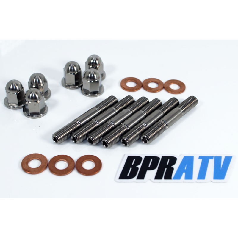 YZ250 TITANIUM Cylinder Head Studs Stud Bolts Acorn Nuts Kit Cap Nut Set
