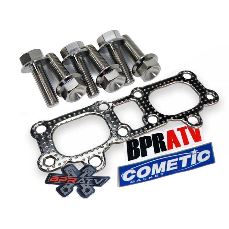 Cometic Manifold Exhaust Gasket Seal TITANIUM Bolts Polaris RZR XP 1000 3610184