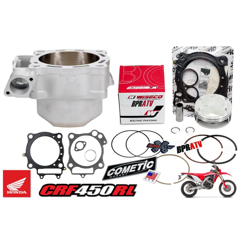 21-25 Honda CRF450RL 450RL Stock Bore Cylinder Wiseco Piston Top End Rebuild Kit