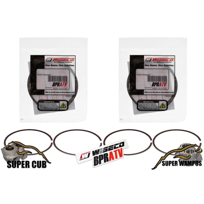 Banshee 72 mm Bore Wiseco Piston Rings Super Cub Rebuild Set 2835CD Pair Set 4