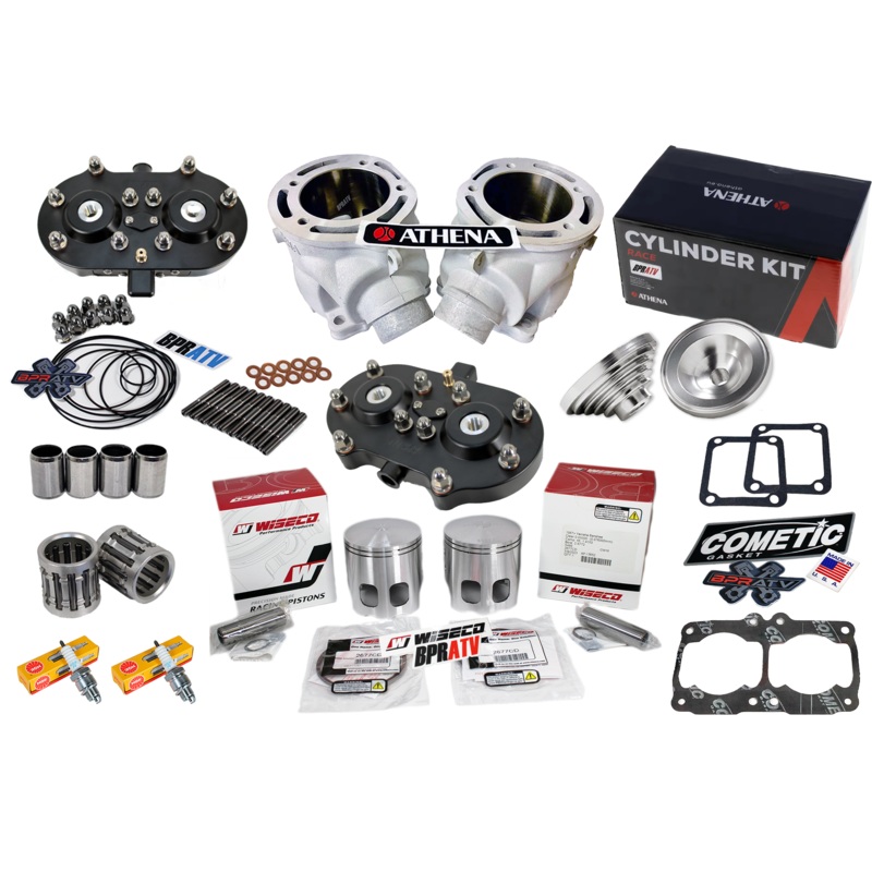 Yamaha Banshee 421cc 68mm Athena Cylinders Stroker Kit Wiseco Pistons Black Head