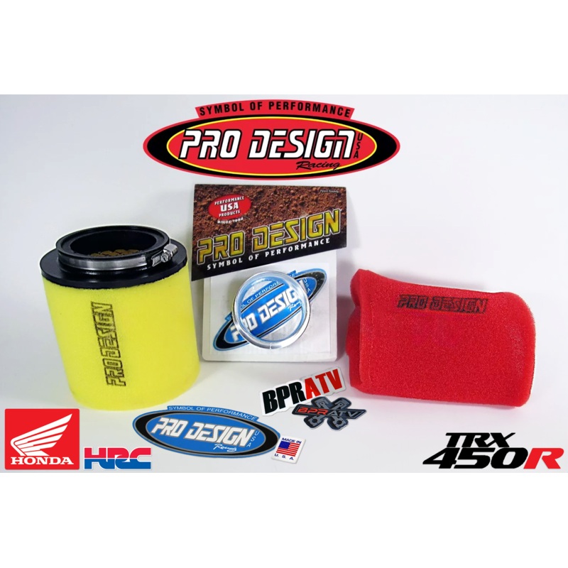 04 05 Honda TRX450R TRX 450R Pro Design Pro Flow Foam Air Filter Intake Kit UNI