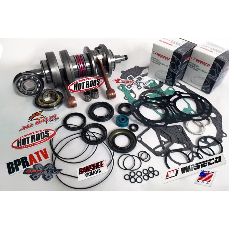 Banshee Crank Bottom End Rebuild Kit Wiseco Pistons Pro Design 64.50mm Complete