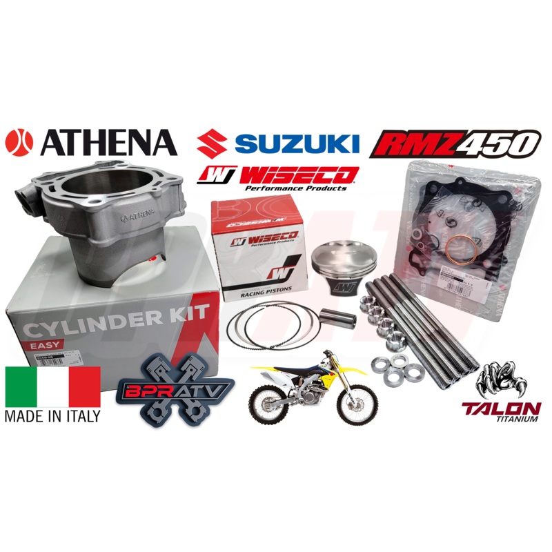08+ RMZ450 RMZ 450 RM-Z 450 Athena Stock Bore Cylinder Wiseco Piston Rebuild Kit