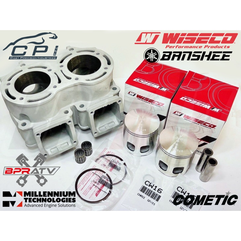 Banshee 347cc Alpha Cub Cylinder OEM Replacement CP Industries Wiseco Piston Kit