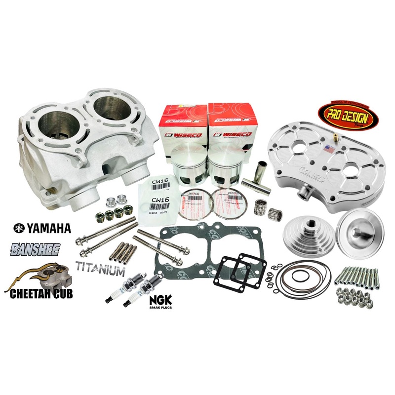 Banshee 4 mil 421 Serval Cylinder Big Bore Top End Rebuild Cool Head Domes Kit