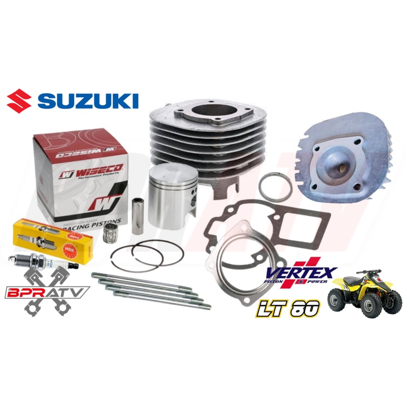 Best Suzuki LT80 Big Bore Kit 52mm LT-80 Quad Sport +2 mil Top End Rebuild Parts