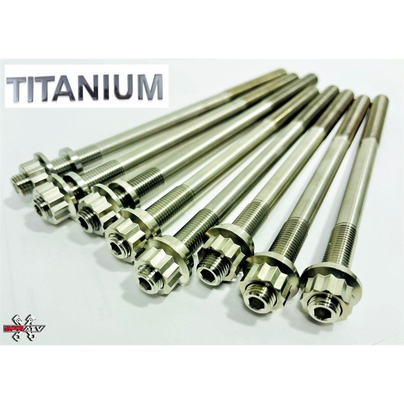 KFX700 KFX Prairie 700 Ti Head Stud Kit TITANIUM Strongest Best Cylinder Studs