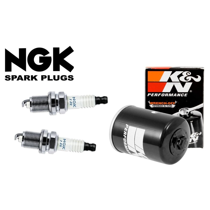 Polaris RZR XP 1000 General Ranger K&N Oil Filter NGK Iridium Spark Plug x2 Pair