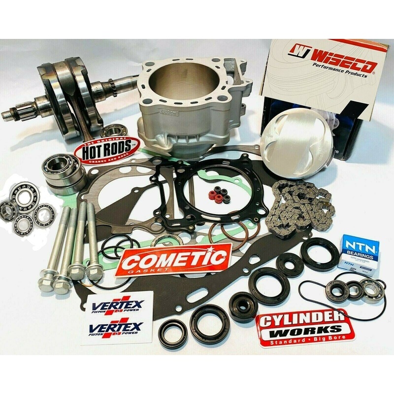 Rhino Grizzly 450 OEM Cylinder Complete Rebuilt Motor Engine Rebuild Bearing Kit