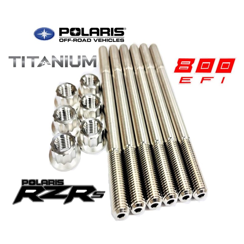 RZR800 RZR 800 Titanium Head Studs Ti Alloy Cylinder Head Stud Bolt Upgrade Kit