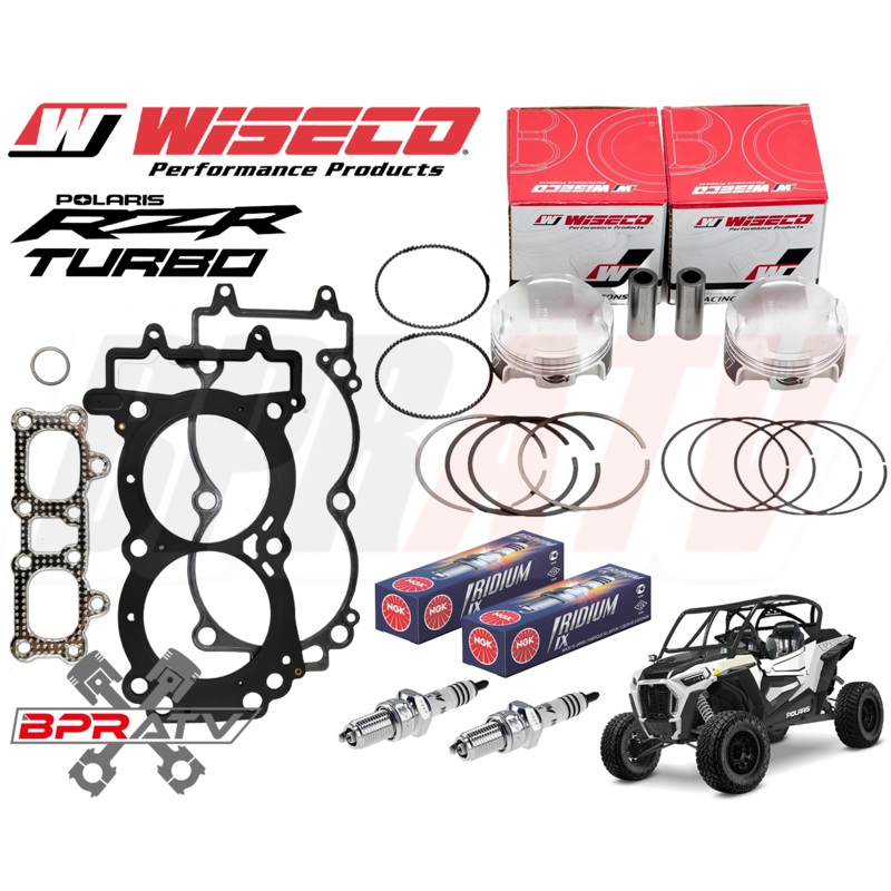 RZR XP Turbo S S-4 Wiseco Pistons 93mm Stock Bore Pistons 4-Layer MLS Top Gasket