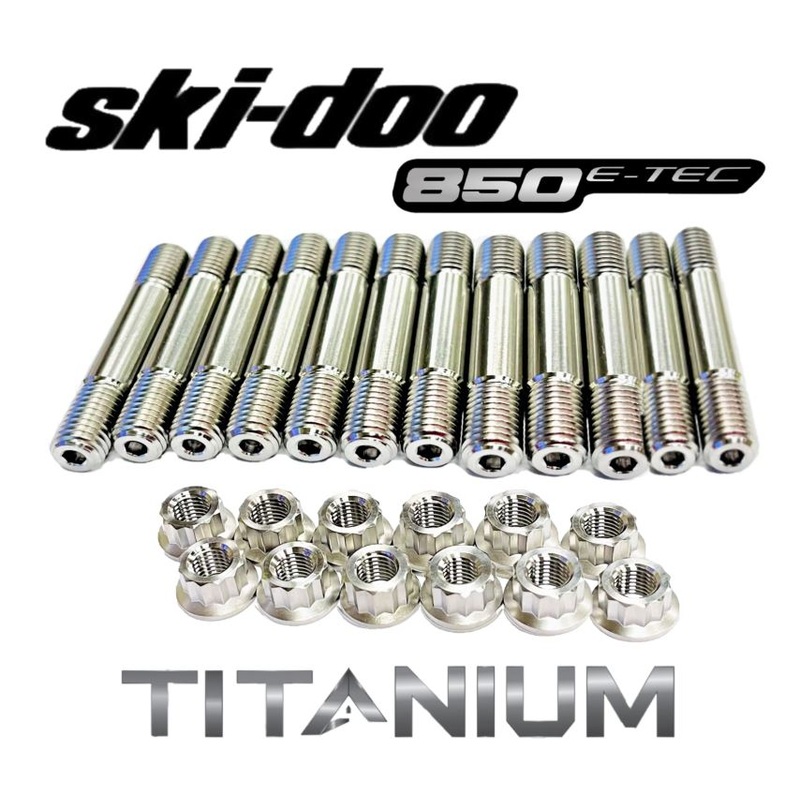 Ski-Doo Summit 850 Edge XP S Cylinder Head Stud Bolts TITANIUM Studs Screws Kit