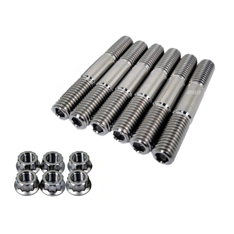 Suzuki LT250 LT 250R F/G Quadracer Titanium Head Studs Stud Bolt Upgrade Kit Set