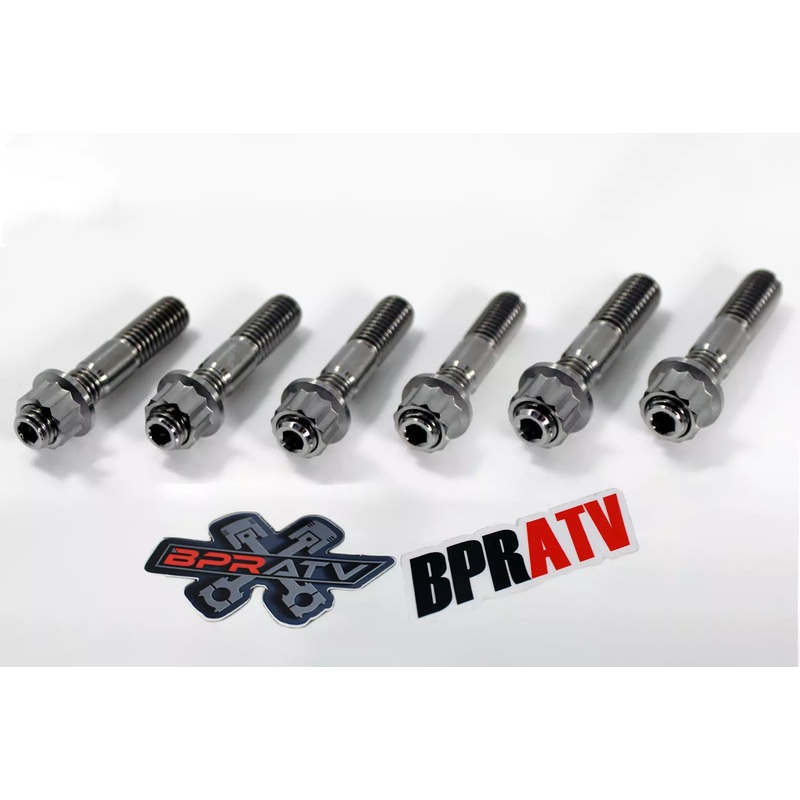 Yamaha YFS200 Blaster Ti Cylinder Head Studs Titanium Stud Kit Set 12 Point Nuts