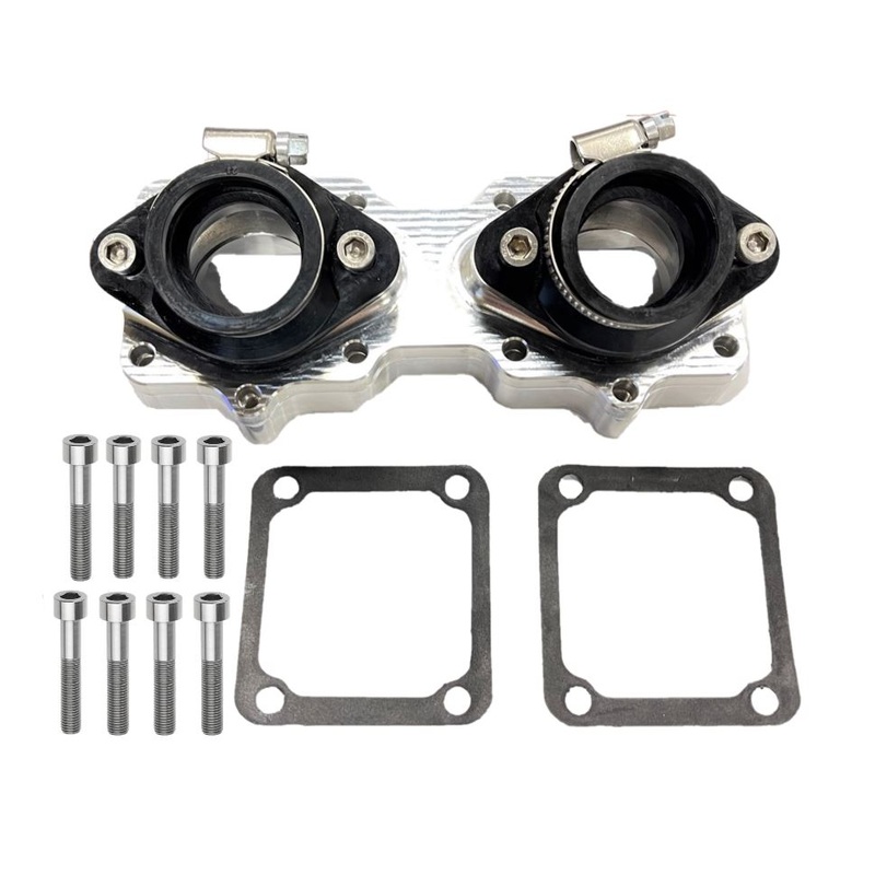 Banshee Billet Intake Manifolds 35mm Carbs PWK Keihin Mikuni Carb One Piece Boot