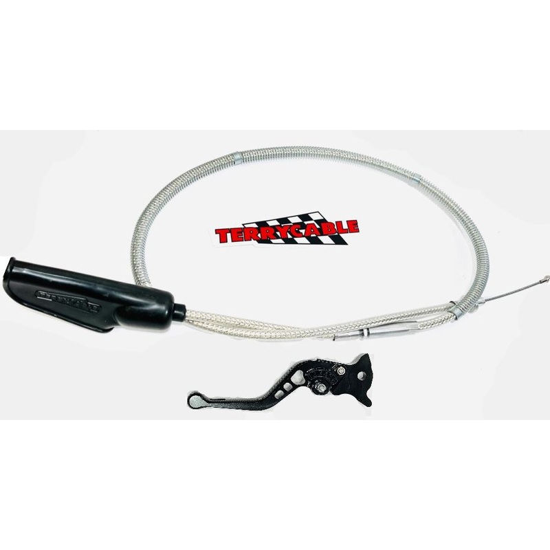 Banshee Clutch Cable Black Shorty Lever Terrycable Steel Braided Adjustable Kit
