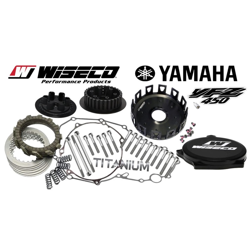 YFZ450 YFZ 450 Wiseco Clutch Billet Basket Hub Cover Complete Kit Titanium Bolts