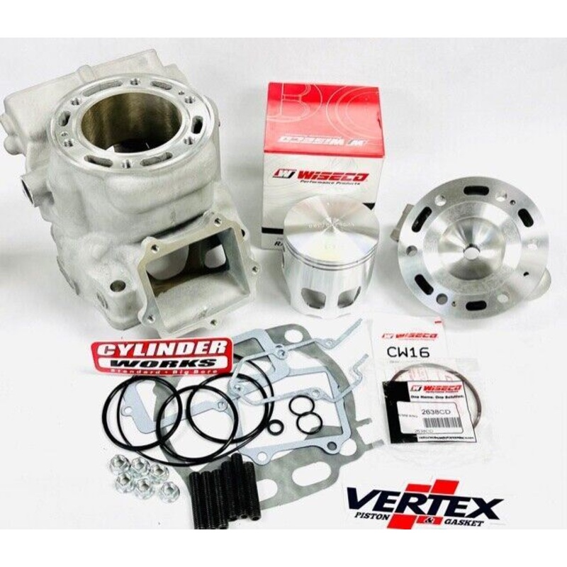 YZ250 YZ 250 Stock Bore Cylinder Head 66.40 Wiseco Complete Top End Parts Kit