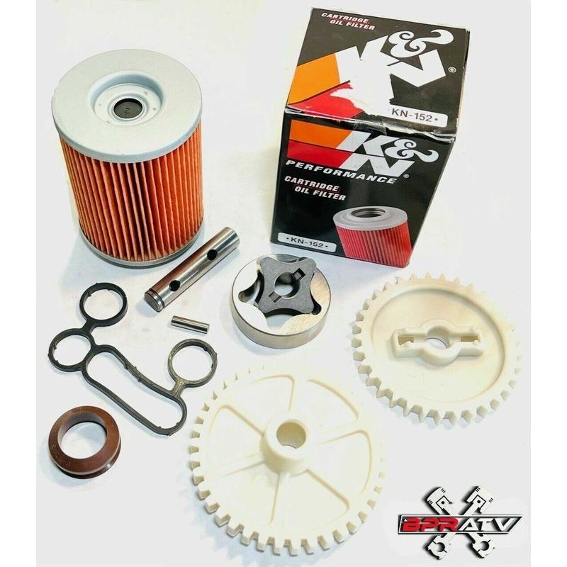 Outlander 570 650 Oil Pump K&N Filter Rebuild Rotors Shaft Complete Repair Kit