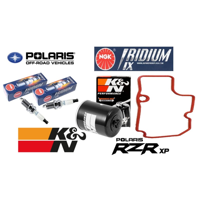 RZR XP 900 1000 Spark Plugs KN Oil Filter Change Kit NGK Iridium Plug K&N Redo