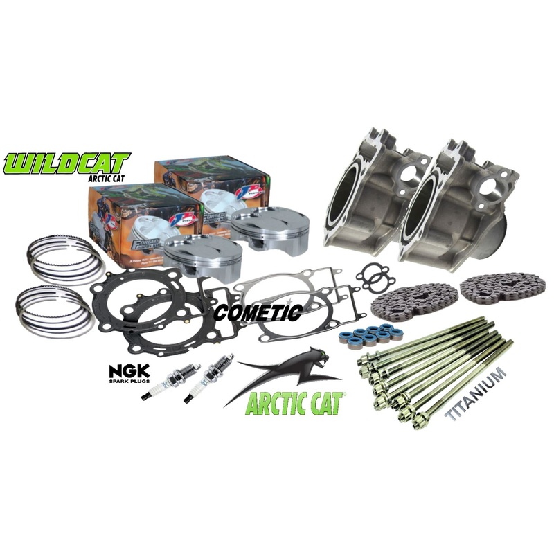 Wildcat X 4X 1000 Top End Rebuild Kit OEM Cylinders Ti Studs Upper Assembly Set