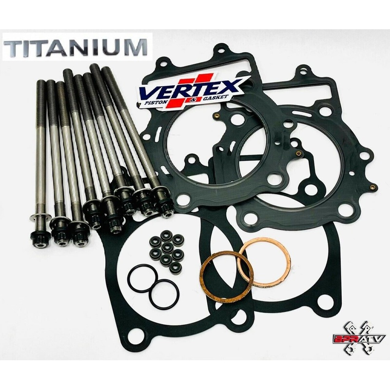 Textron TRV1000R LTD XT Head Studs TITANIUM Best Strongest Ti Stud Bolt Gaskets
