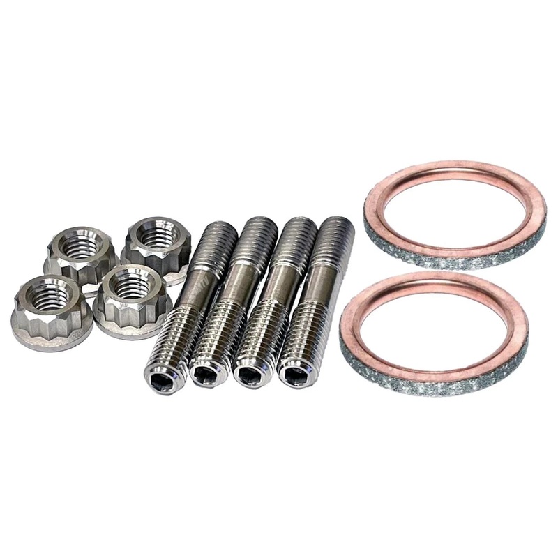 06-14 Rhino Grizzly 700 TITANIUM Exhaust Studs Gaskets Ti Head Pipe Stud Nut Kit