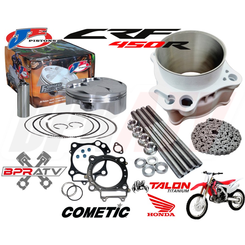 09-16 CRF450R CRF 450R 100mm Big Bore Cylinder JE Pro Piston Studs & Cometic Kit