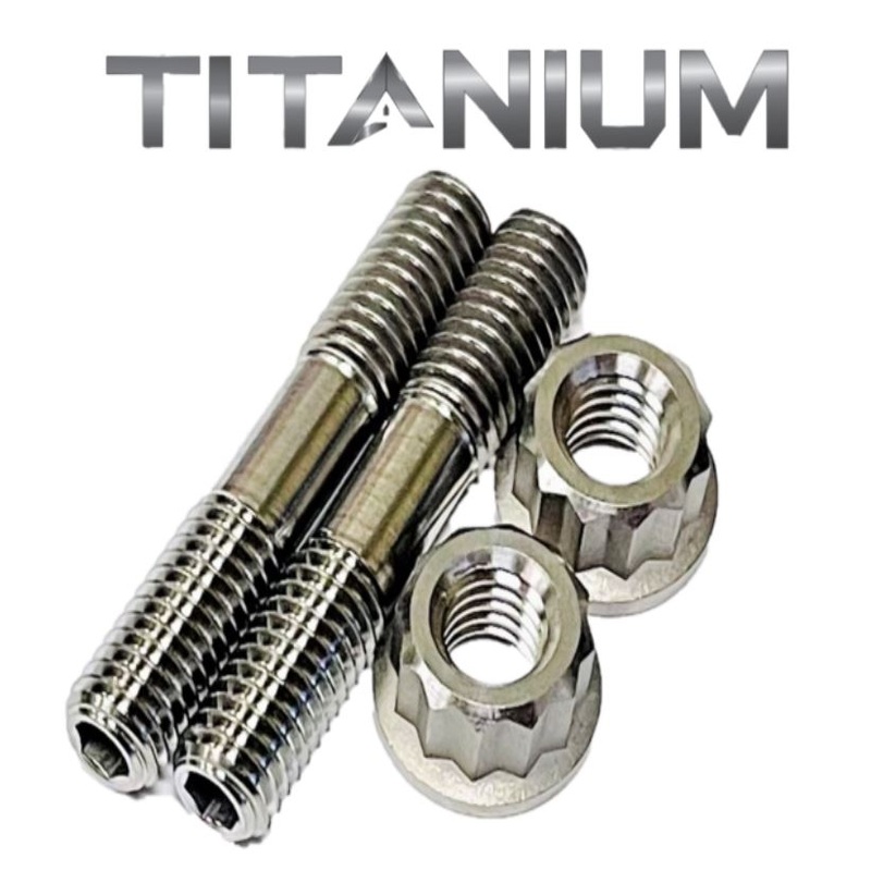 2015+ Raptor 700 Ti Exhaust Studs Heavy Duty Titanium Head Pipe Stud Bolt Kit