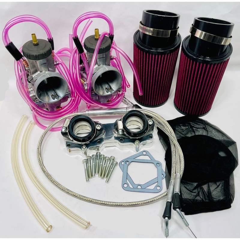 Banshee 38mm Air Striker 38 mil PWK Knock Off Complete Carbs Carb Kit Cable