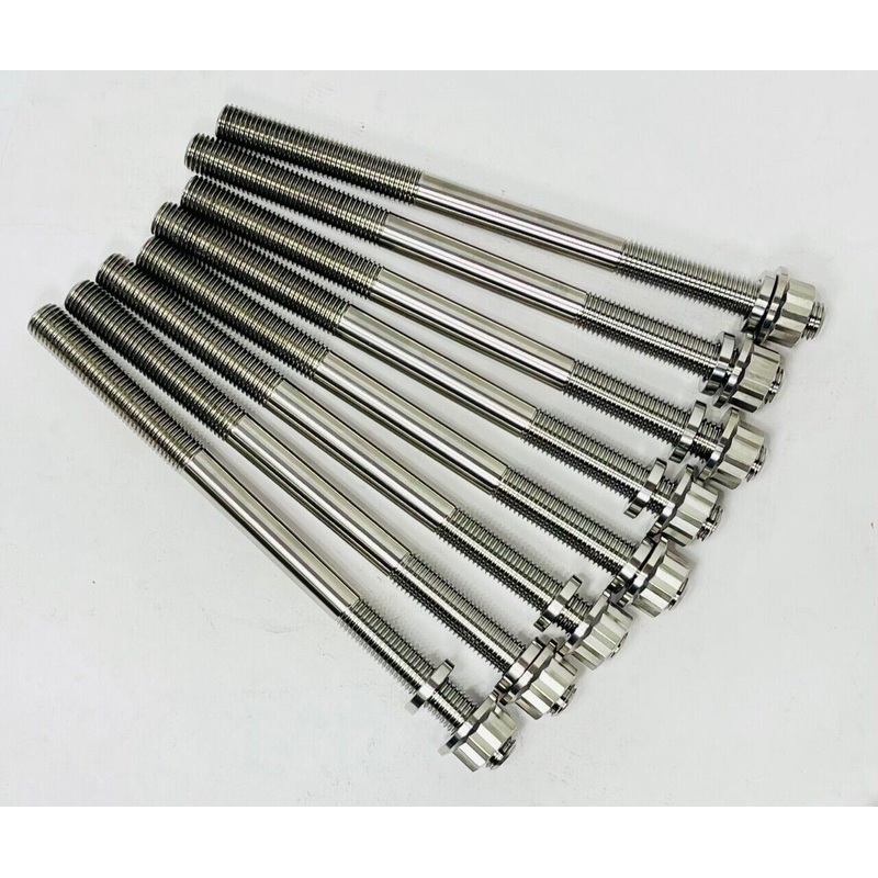 Commander Maverick 1000 Ti Head Studs Titanium Cylinder Stud Bolt Upgrade Kit