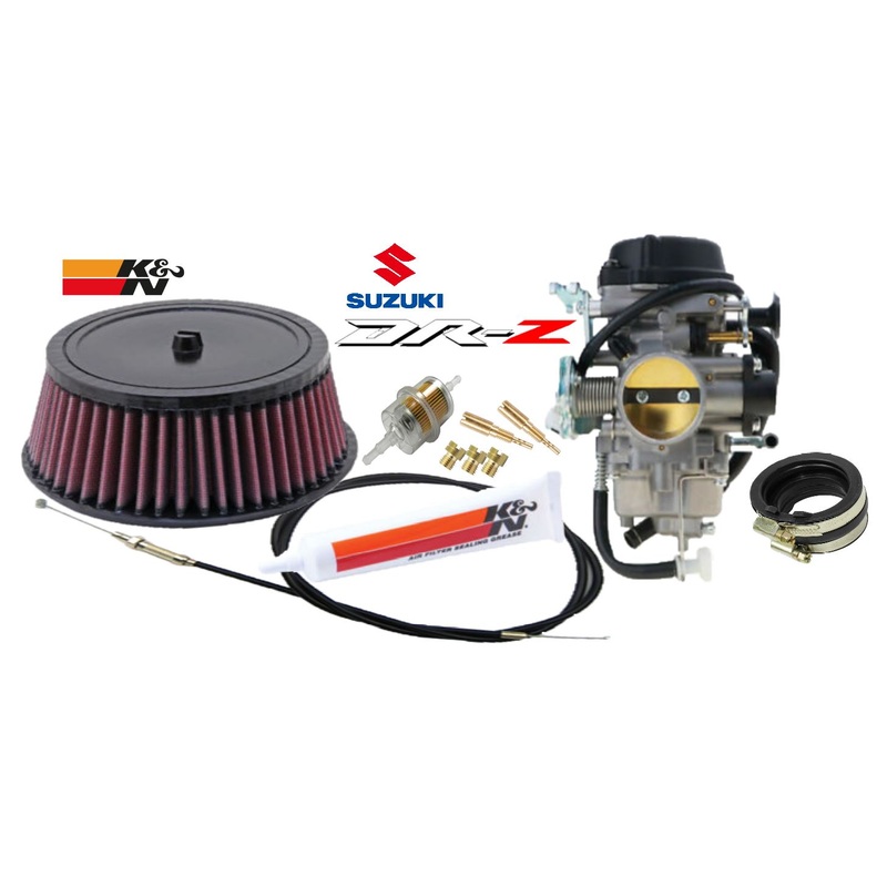 DRZ400 DRZ 400 S SM E Stock OEM Complete Carb Kit Carburetor Intake Filter Cable